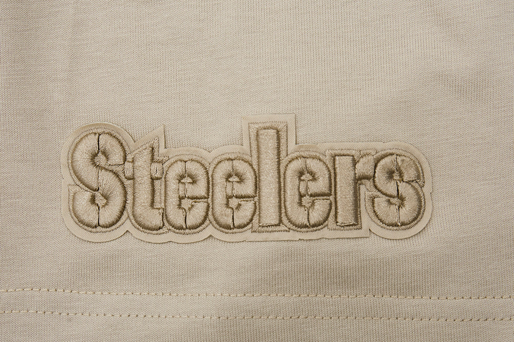 NFL PITTSBURGH STEELERS NEUTRAL T-SHIRT EN JERSEY DE COTON À ÉPAULES TOMBANTES (TAUPE)