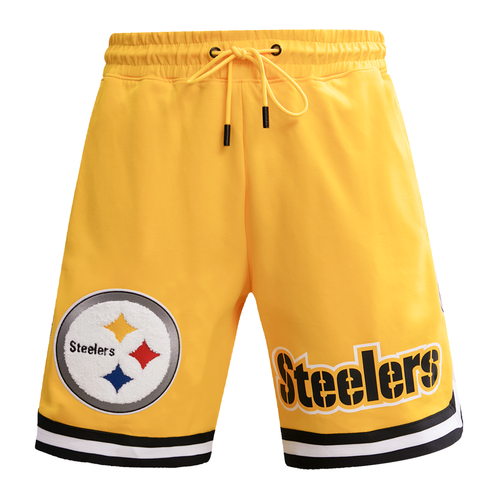 NFL PITTSBURGH STEELERS CLASSIC CHENILLE MEN'S DK SHORT (YELLOW/BLACK)