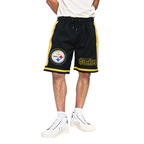 NFL PITTSBURGH STEELERS DIY PICK STITCH MEN'S DOUBLE KNIT 2.0 SHORT (BLACK/YELLOW)