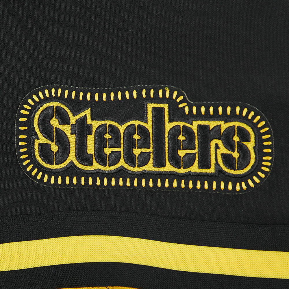 NFL PITTSBURGH STEELERS DIY PICK STITCH MEN'S DOUBLE KNIT 2.0 SHORT (BLACK/YELLOW)