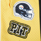 NFL PITTSBURGH STEELERS DIY PICK STITCH MEN'S DOUBLE KNIT 2.0 SHORT (BLACK/YELLOW)