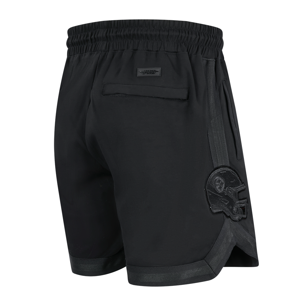 NFL PITTSBURGH STEELERS TRIPLE BLACK LOGO PRO TEAM MEN'S SHORT (TRIPLE BLACK)