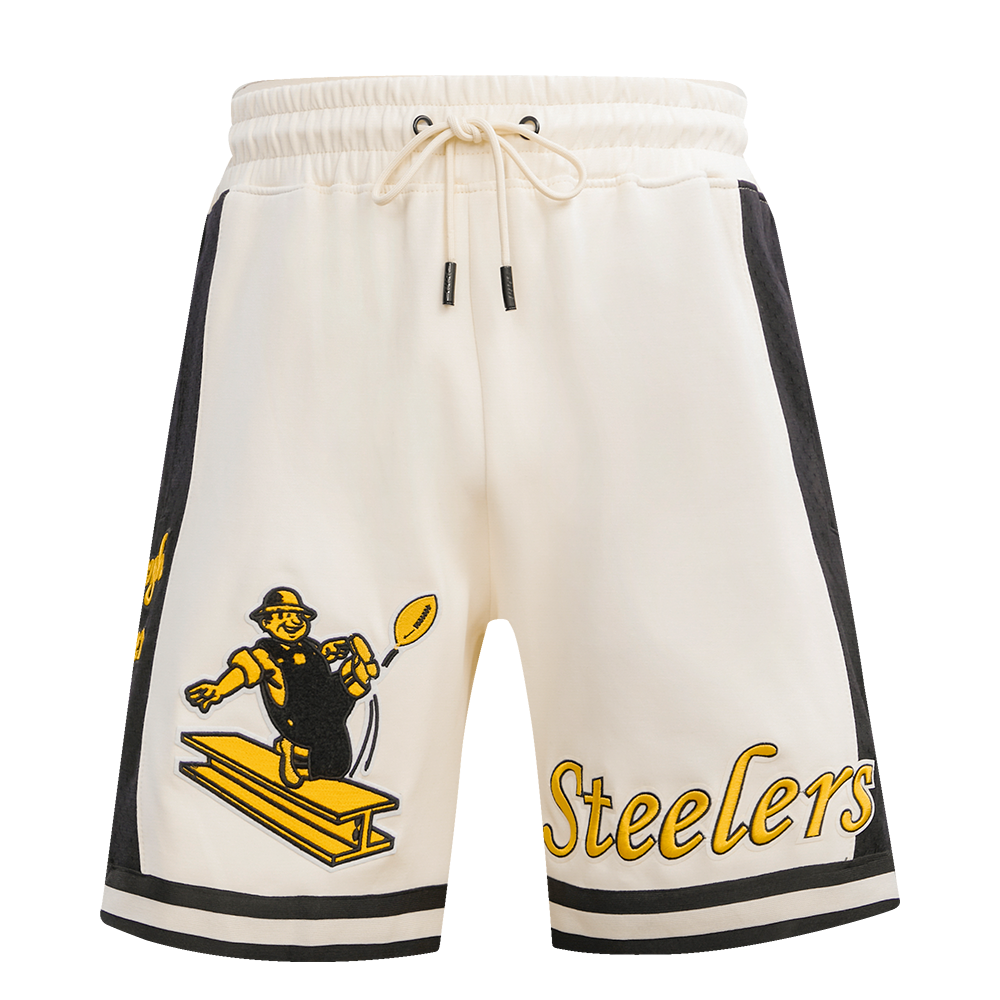 NFL PITTSBURGH STEELERS RETRO CLASSIC SHORT 2.0 POUR HOMME (COQUILLE D'ŒUF/NOIR)