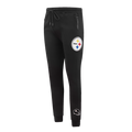 NFL PITTSBURGH STEELERS CLASSIC CHENILLE PANTALON JOGGER EN MAILLE DOUBLE POUR HOMME (NOIR)