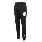 NFL PITTSBURGH STEELERS CLASSIC CHENILLE PANTALON JOGGER EN MAILLE DOUBLE POUR HOMME (NOIR)