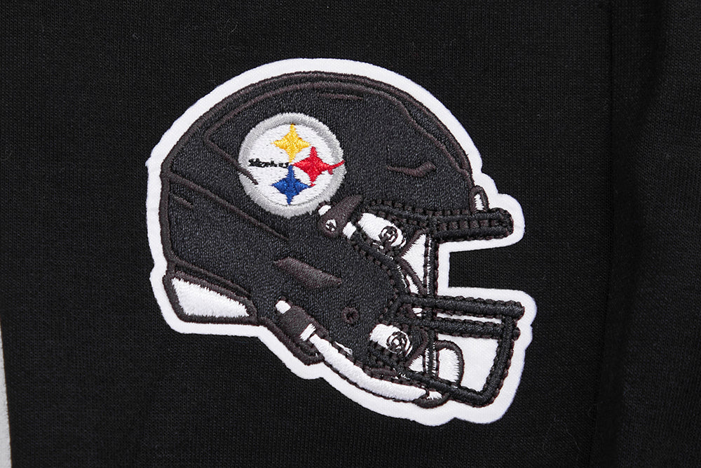 NFL PITTSBURGH STEELERS CLASSIC CHENILLE PANTALON JOGGER EN MAILLE DOUBLE POUR HOMME (NOIR)