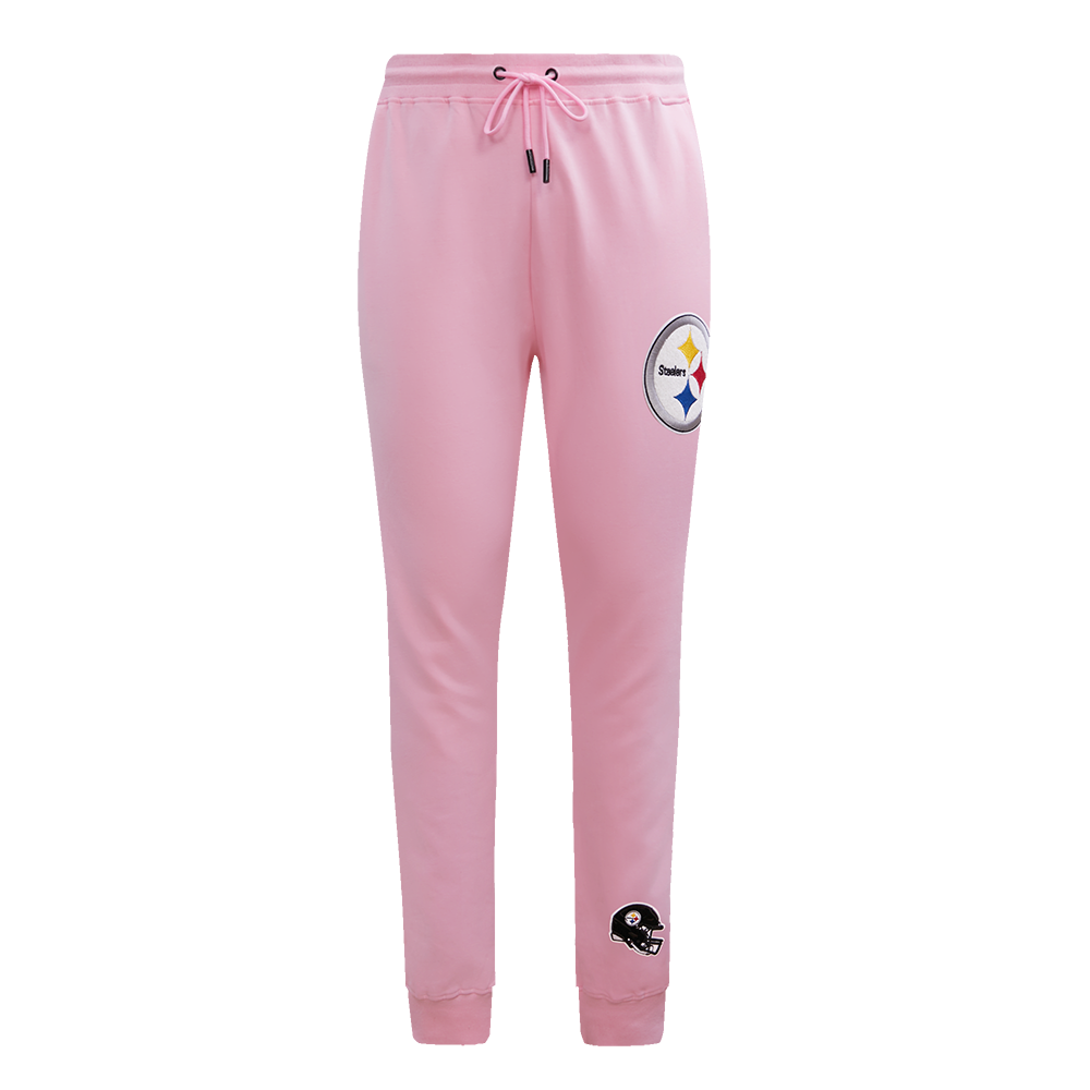 NFL PITTSBURGH STEELERS CLASSIC CHENILLE DOUBLE KNIT JOGGER (PINK)
