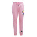 NFL PITTSBURGH STEELERS CLASSIC CHENILLE DOUBLE KNIT JOGGER (PINK)