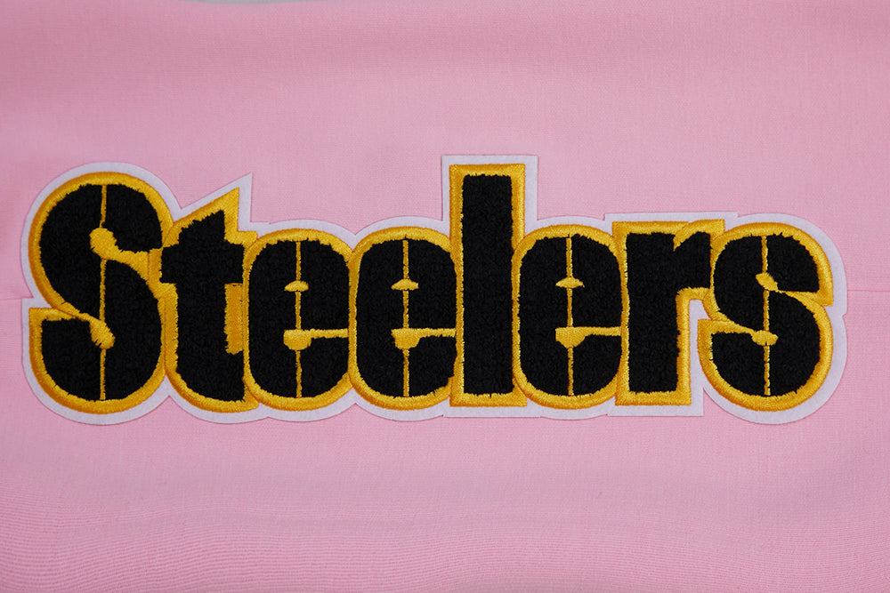 NFL PITTSBURGH STEELERS CLASSIC CHENILLE DOUBLE KNIT JOGGER (PINK)