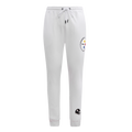 NFL PITTSBURGH STEELERS CLASSIC CHENILLE PANTALON JOGGER EN MAILLE DOUBLE (BLANC)
