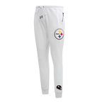 NFL PITTSBURGH STEELERS CLASSIC CHENILLE PANTALON JOGGER EN MAILLE DOUBLE (BLANC)