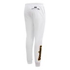 NFL PITTSBURGH STEELERS CLASSIC CHENILLE PANTALON JOGGER EN MAILLE DOUBLE (BLANC)