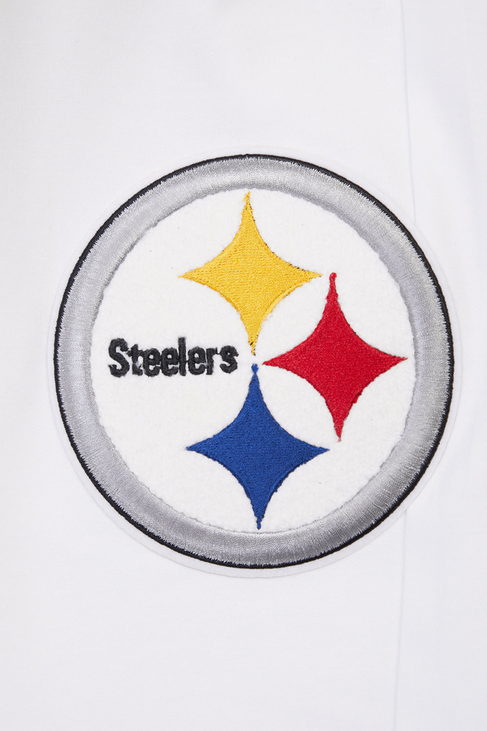 NFL PITTSBURGH STEELERS CLASSIC CHENILLE PANTALON JOGGER EN MAILLE DOUBLE (BLANC)