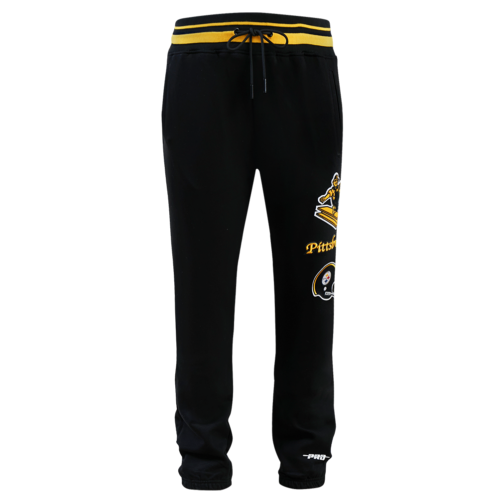 NFL PITTSBURGH STEELERS RETRO CLASSIC MEN'S SWEATPANT (BLACK/YELLOW)
