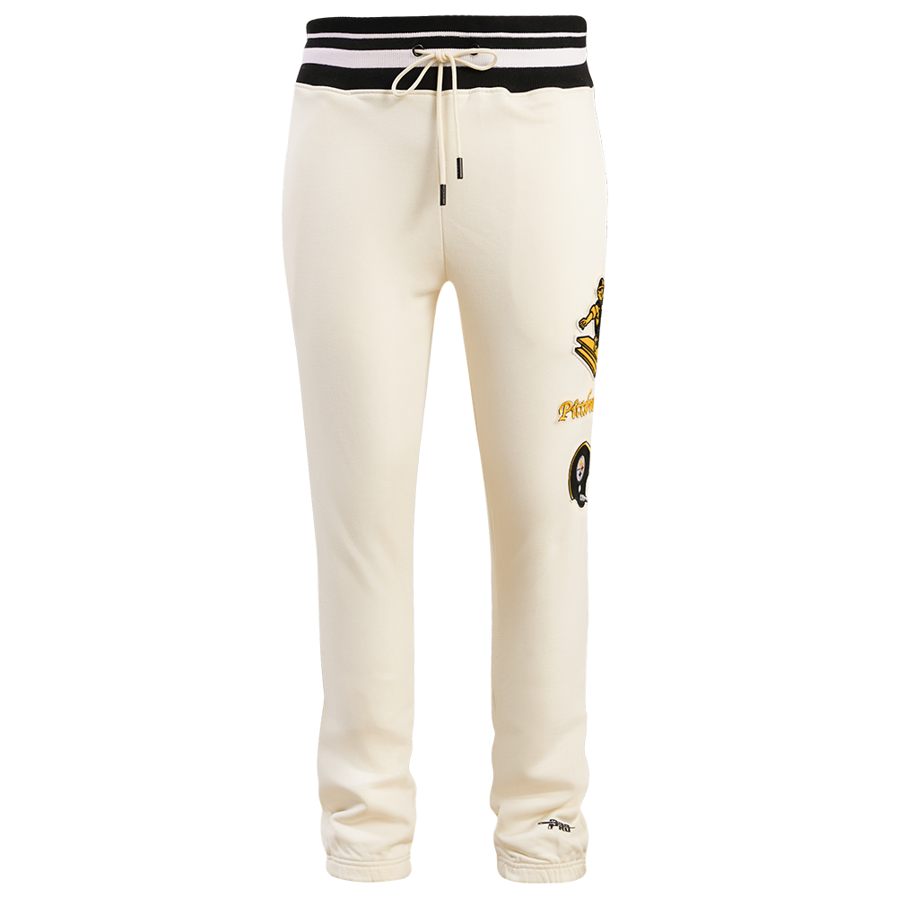 NFL PITTSBURGH STEELERS RETRO CLASSIC MEN'S SWEATPANT (EGGSHELL/ BLACK)