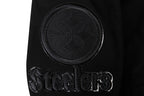 NFL PITTSBURGH STEELERS TRIPLE BLACK CHANDAIL À CAPUCHON EN MAILLE DOUBLE À GLISSIÈRE POUR HOMME (TRIPLE NOIR)