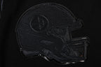 NFL PITTSBURGH STEELERS TRIPLE BLACK CHANDAIL À CAPUCHON EN MAILLE DOUBLE À GLISSIÈRE POUR HOMME (TRIPLE NOIR)