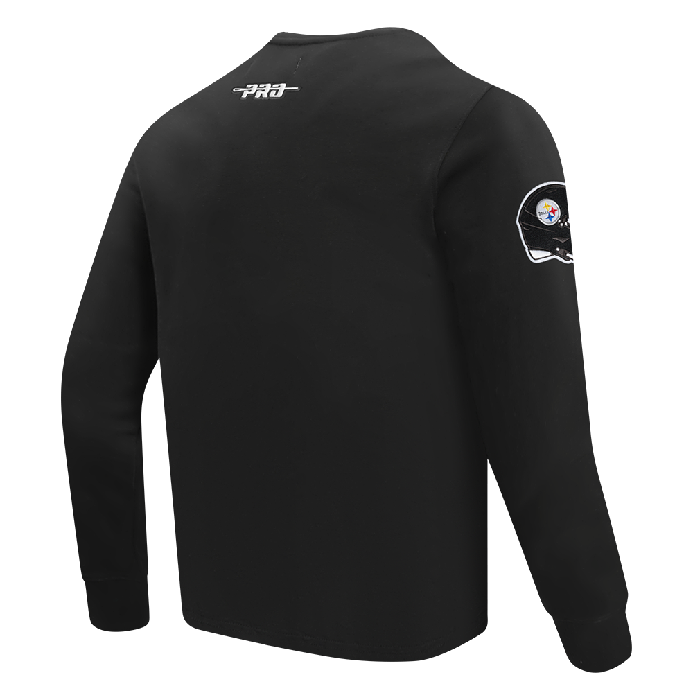 NFL PITTSBURGH STEELERS OLD ENGLISH CHANDAIL À COL ROND POUR HOMME (NOIR)