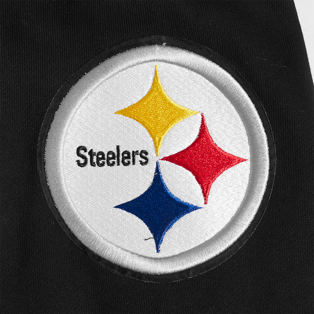 NFL PITTSBURGH STEELERS OLD ENGLISH CHANDAIL À COL ROND POUR HOMME (NOIR)