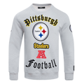 NFL PITTSBURGH STEELERS OLD ENGLISH MEN'S CREWNECK (HEATHER GREY)