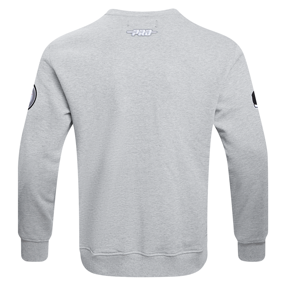 NFL PITTSBURGH STEELERS OLD ENGLISH MEN'S CREWNECK (HEATHER GREY)