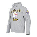 NFL PITTSBURGH STEELERS OLD ENGLISH CHANDAIL À CAPUCHON POUR HOMME (GRIS CHINÉ)