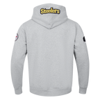 NFL PITTSBURGH STEELERS OLD ENGLISH CHANDAIL À CAPUCHON POUR HOMME (GRIS CHINÉ)