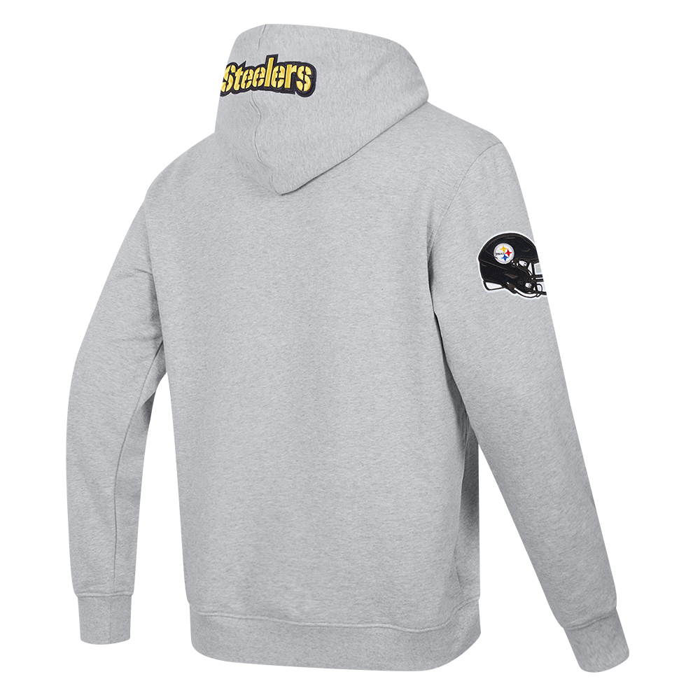 NFL PITTSBURGH STEELERS OLD ENGLISH CHANDAIL À CAPUCHON POUR HOMME (GRIS CHINÉ)
