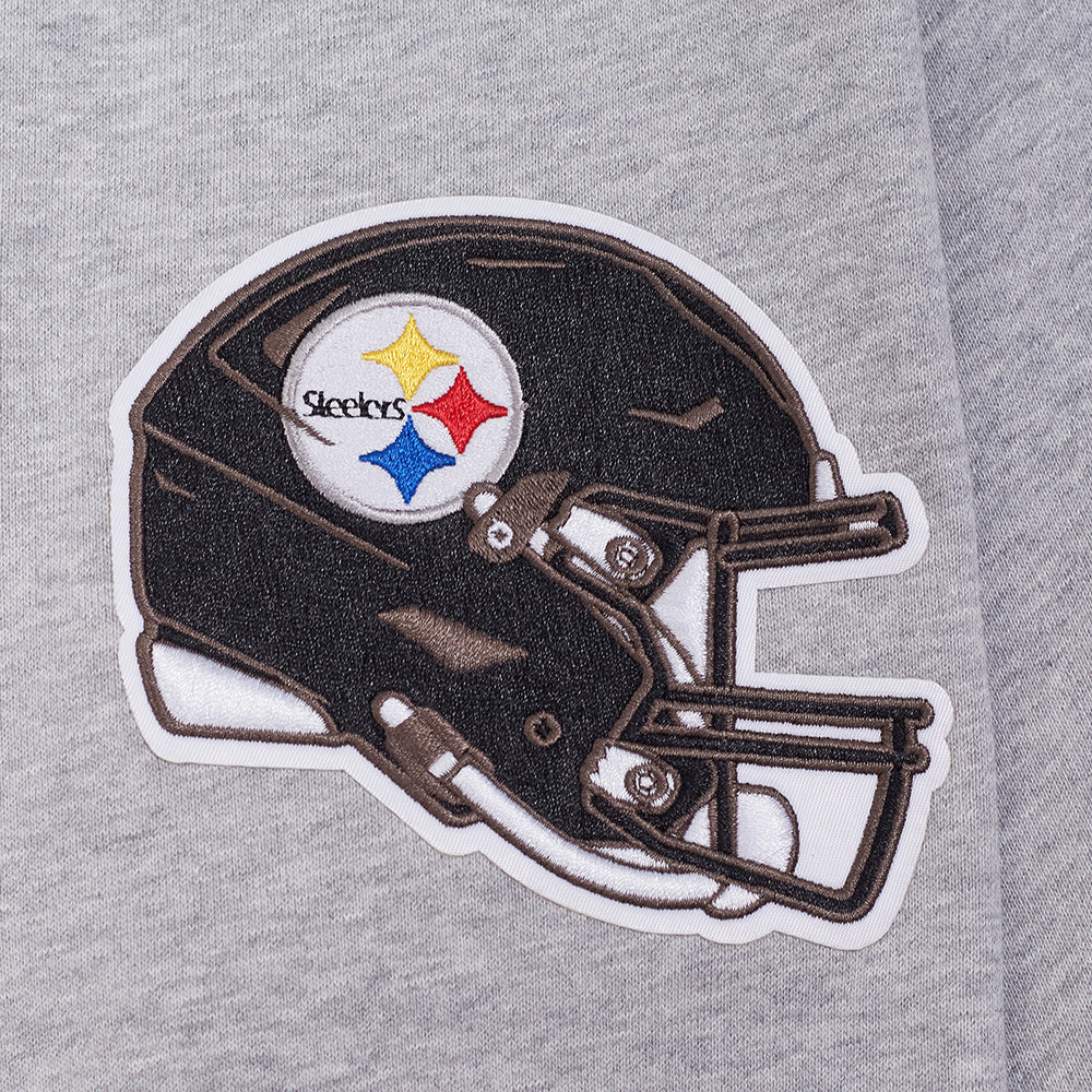 NFL PITTSBURGH STEELERS OLD ENGLISH CHANDAIL À CAPUCHON POUR HOMME (GRIS CHINÉ)