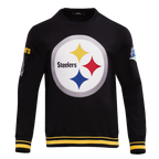 NFL PITTSBURGH STEELERS CHANDAIL À COL ROND MASHUP CÔTELÉ POUR HOMME (NOIR/JAUNE)