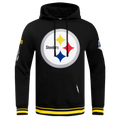 NFL PITTSBURGH STEELERS CHANDAIL À CAPUCHON MASHUP CÔTELÉ POUR HOMME (NOIR/JAUNE)