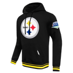 NFL PITTSBURGH STEELERS CHANDAIL À CAPUCHON MASHUP CÔTELÉ POUR HOMME (NOIR/JAUNE)