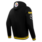 NFL PITTSBURGH STEELERS CHANDAIL À CAPUCHON MASHUP CÔTELÉ POUR HOMME (NOIR/JAUNE)