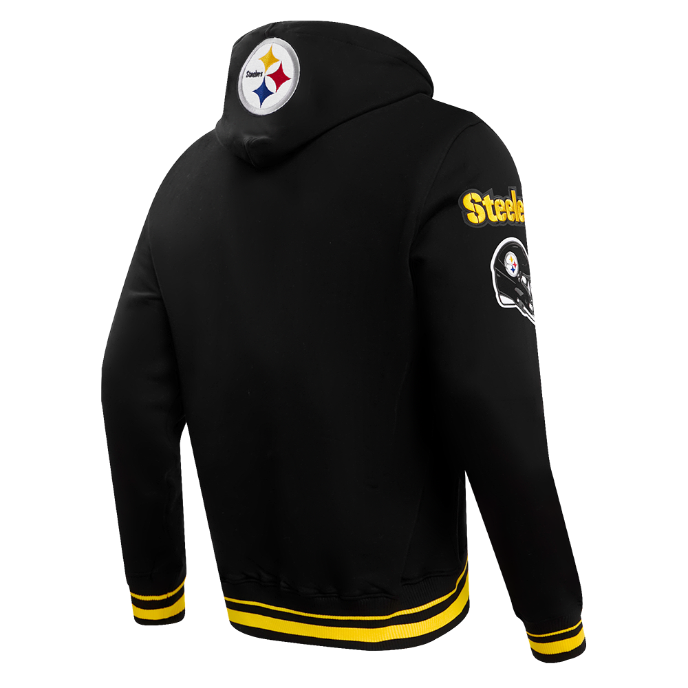 NFL PITTSBURGH STEELERS CHANDAIL À CAPUCHON MASHUP CÔTELÉ POUR HOMME (NOIR/JAUNE)