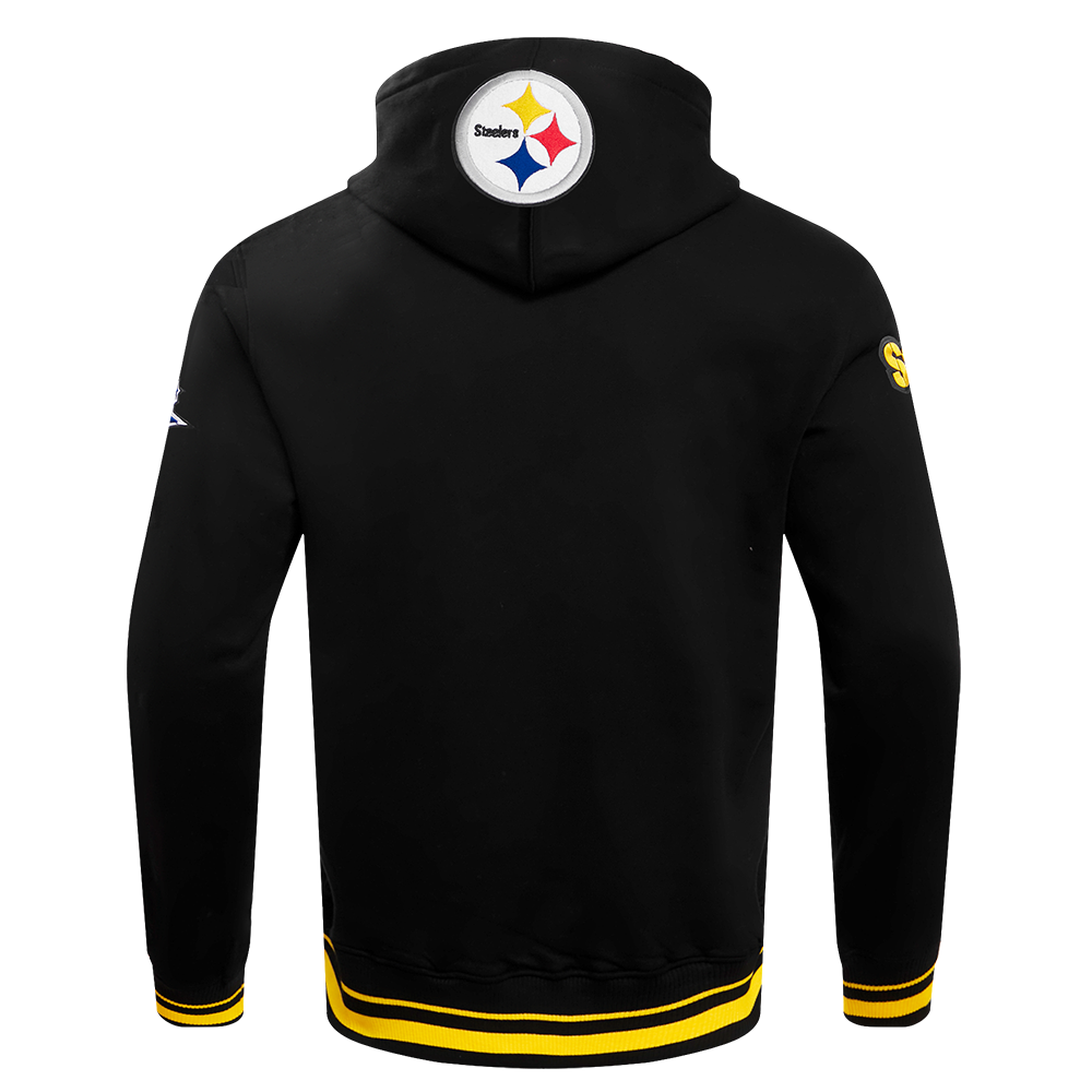 NFL PITTSBURGH STEELERS CHANDAIL À CAPUCHON MASHUP CÔTELÉ POUR HOMME (NOIR/JAUNE)