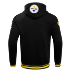 NFL PITTSBURGH STEELERS CHANDAIL À CAPUCHON MASHUP CÔTELÉ POUR HOMME (NOIR/JAUNE)