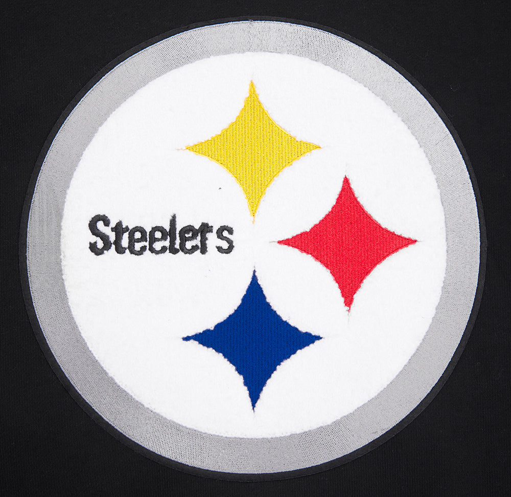 NFL PITTSBURGH STEELERS CHANDAIL À CAPUCHON MASHUP CÔTELÉ POUR HOMME (NOIR/JAUNE)