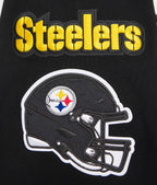 NFL PITTSBURGH STEELERS CHANDAIL À CAPUCHON MASHUP CÔTELÉ POUR HOMME (NOIR/JAUNE)