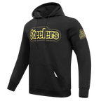 NFL PITTSBURGH STEELERS DIY PICK STITCH MEN'S DOUBLE KNIT PULLOVER HOODIE (BLACK)