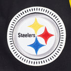 NFL PITTSBURGH STEELERS DIY PICK STITCH MEN'S DOUBLE KNIT PULLOVER HOODIE (BLACK)