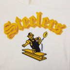 NFL PITTSBURGH STEELERS BEST OF MEN'S DROP SHOULDER FLC PO HOODIE (EGGSHELL)