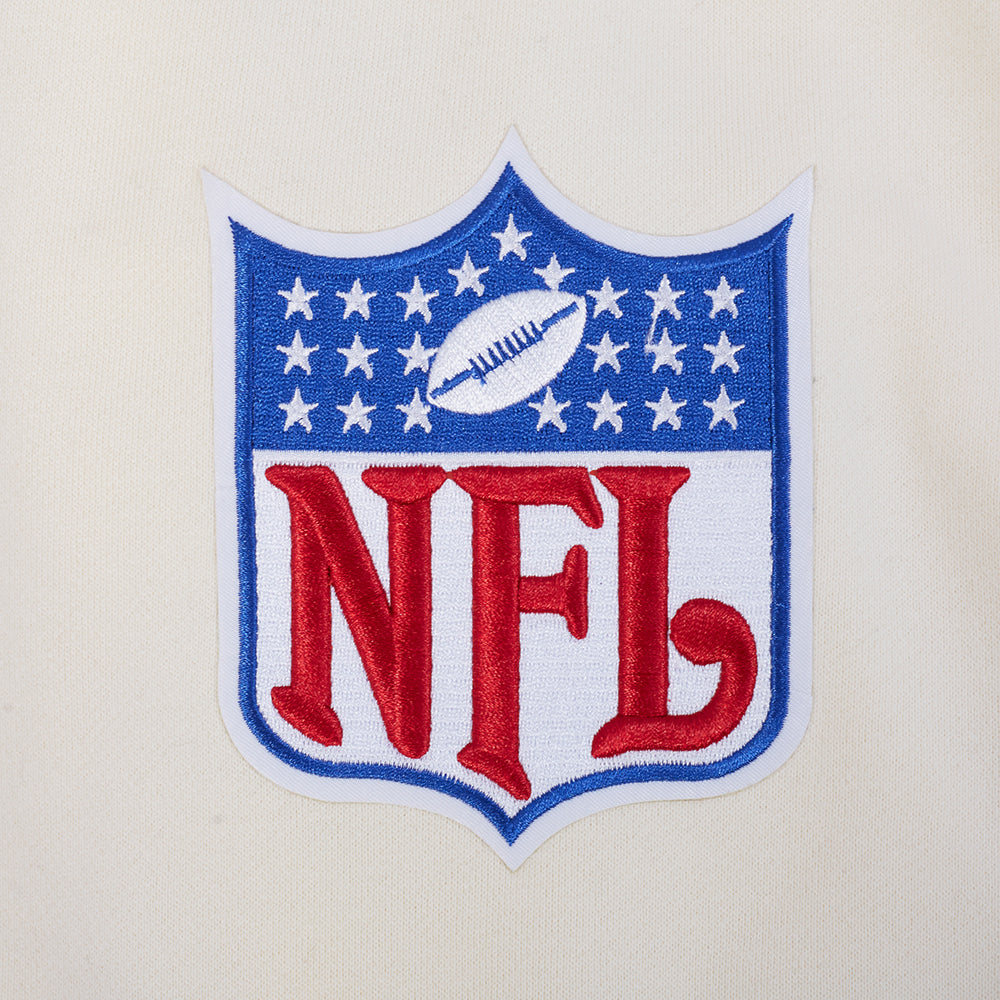 NFL PITTSBURGH STEELERS BEST OF MEN'S DROP SHOULDER FLC PO HOODIE (EGGSHELL)