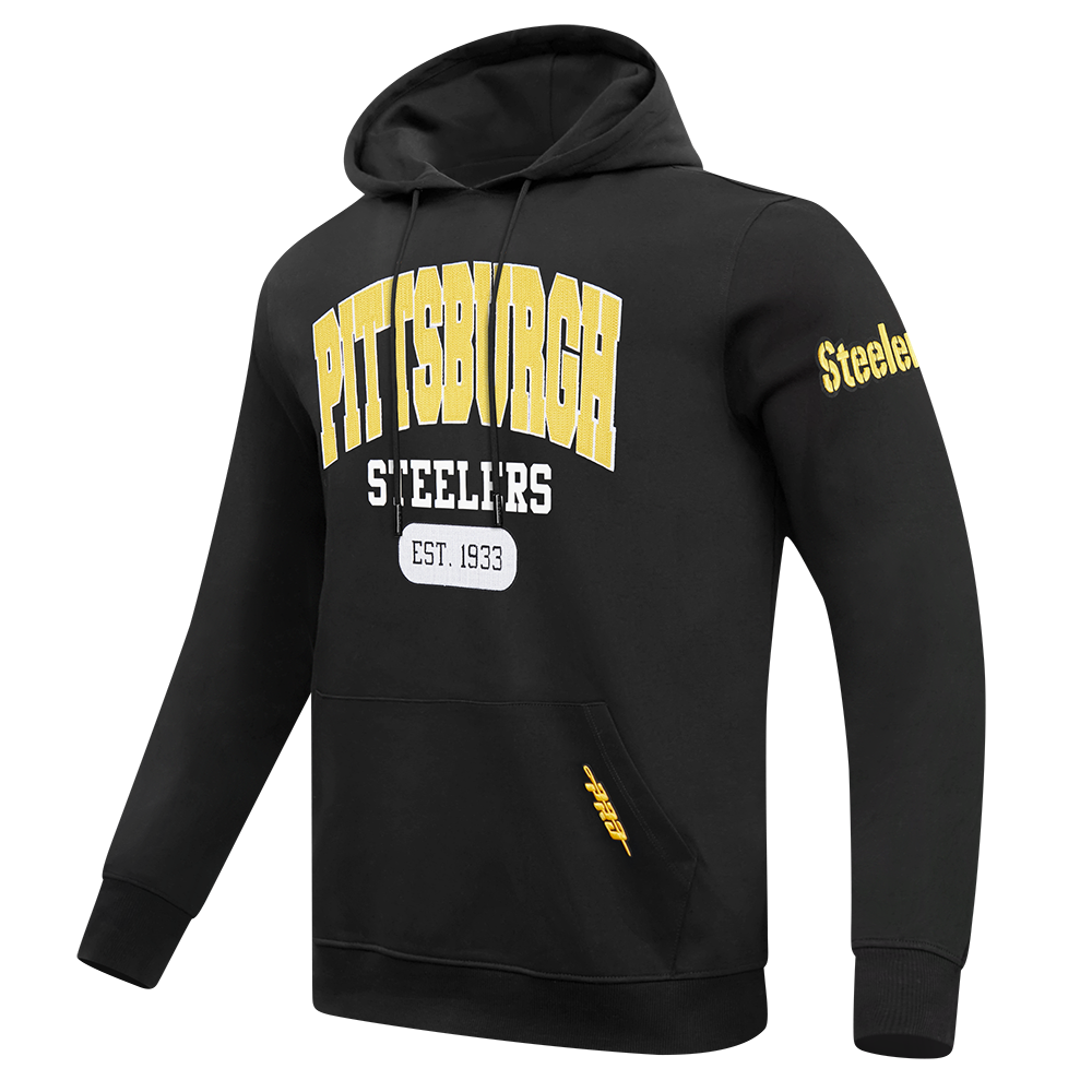 NFL PITTSBURGH STEELERS CITY ARCH CHANDAIL À CAPUCHON EN MOLLETON POUR HOMME (NOIR)