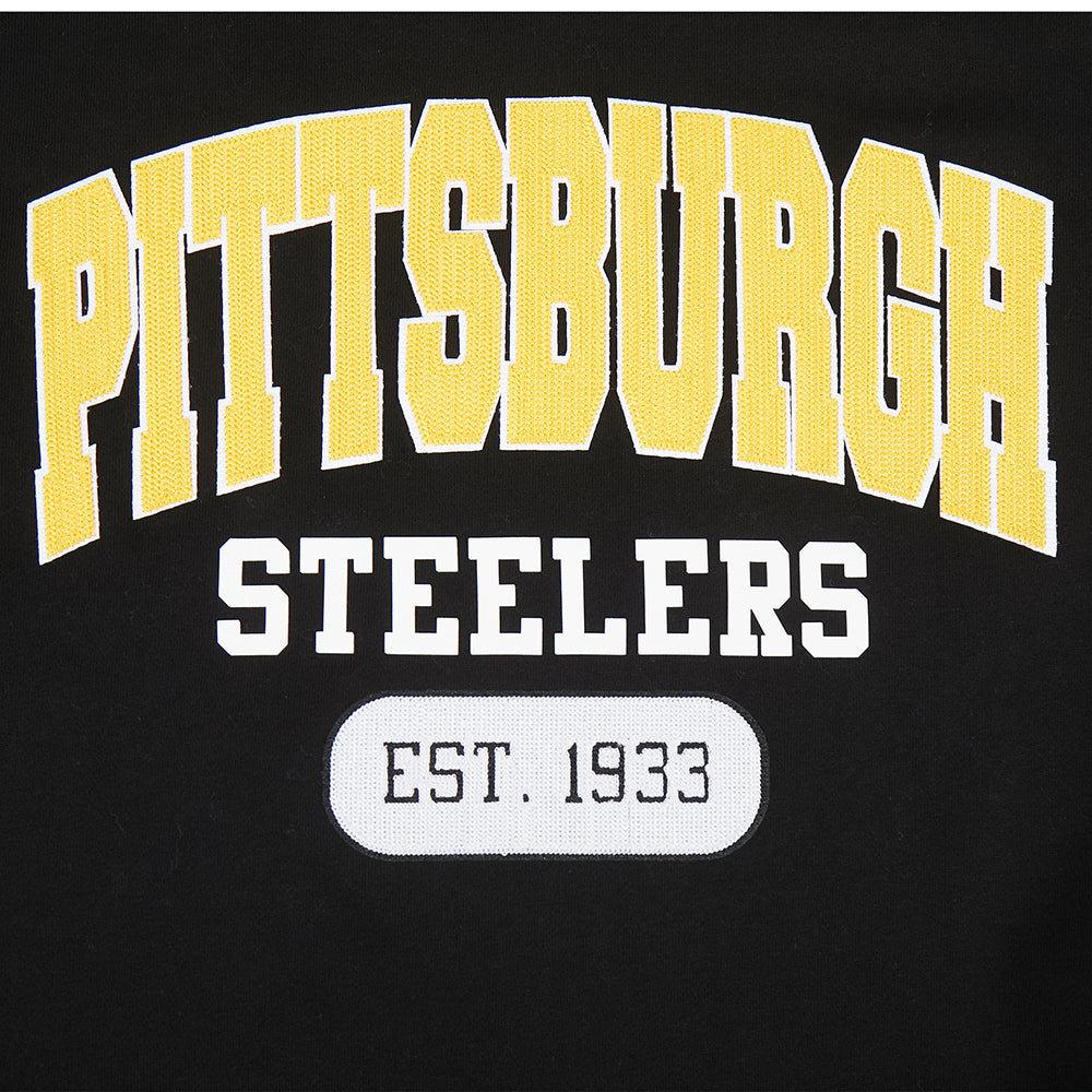 NFL PITTSBURGH STEELERS CITY ARCH CHANDAIL À CAPUCHON EN MOLLETON POUR HOMME (NOIR)