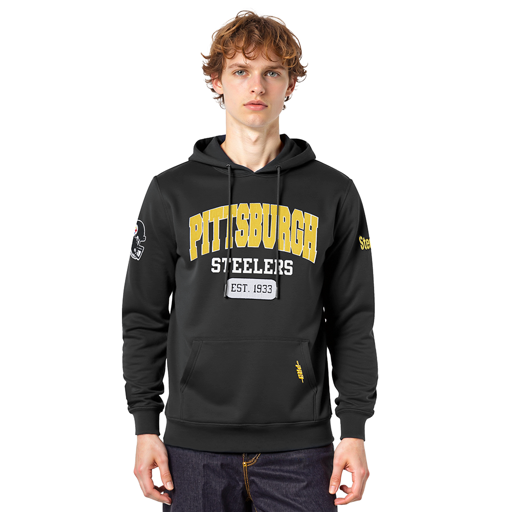 NFL PITTSBURGH STEELERS CITY ARCH CHANDAIL À CAPUCHON EN MOLLETON POUR HOMME (NOIR)