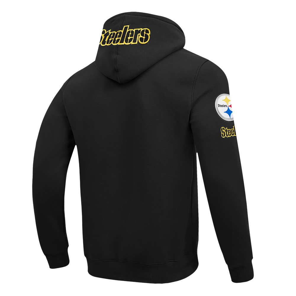 NFL PITTSBURGH STEELERS T.J. WATT #90 CLASSIC PNN MEN'S DK PO HOODIE (BLACK)