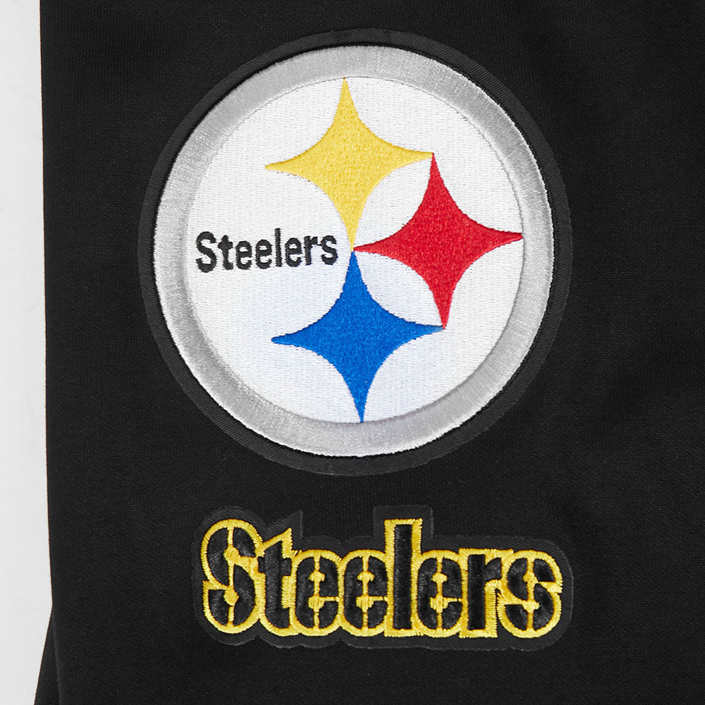 NFL PITTSBURGH STEELERS T.J. WATT #90 CLASSIC PNN MEN'S DK PO HOODIE (BLACK)