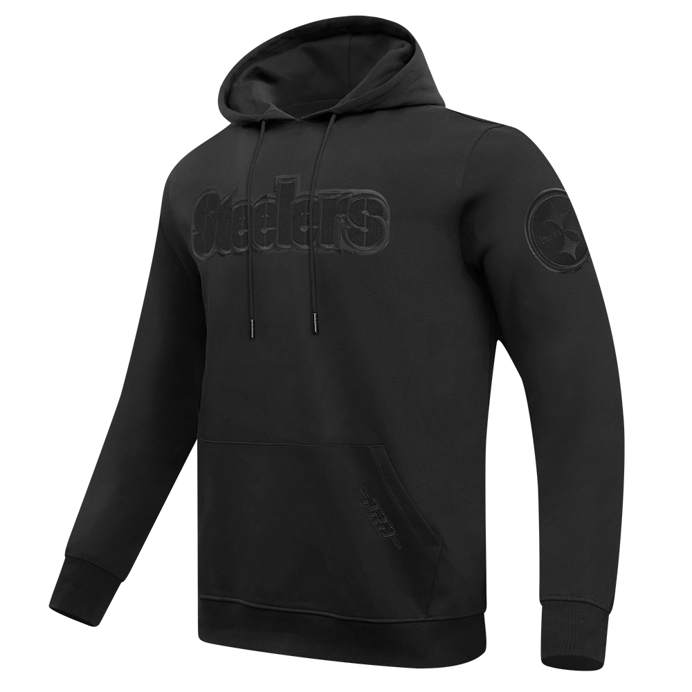 NFL PITTSBURGH STEELERS TRIPLE BLACK CHANDAIL À CAPUCHON POUR HOMME (NOIR)