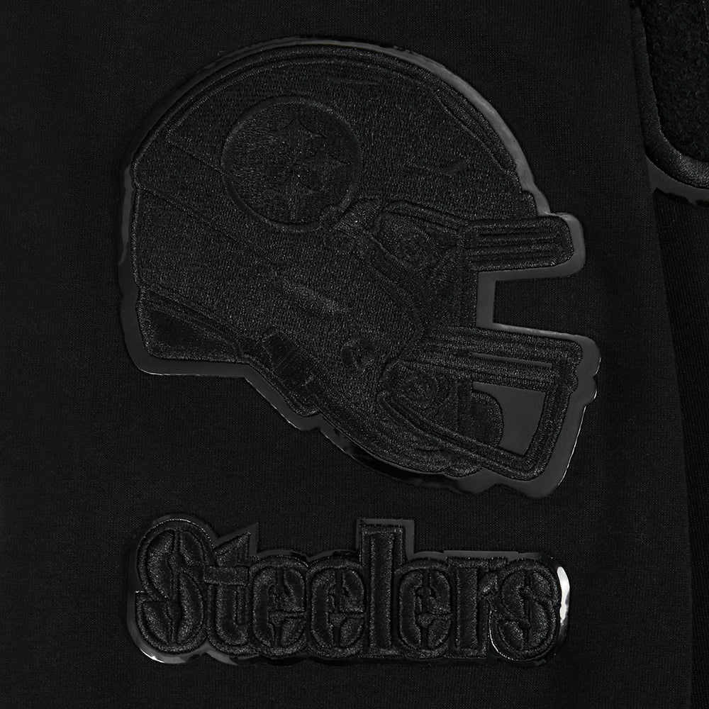 NFL PITTSBURGH STEELERS TRIPLE BLACK CHANDAIL À CAPUCHON POUR HOMME (NOIR)