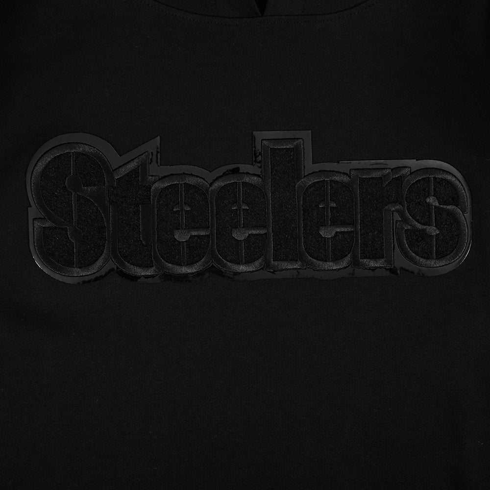 NFL PITTSBURGH STEELERS TRIPLE BLACK CHANDAIL À CAPUCHON POUR HOMME (NOIR)